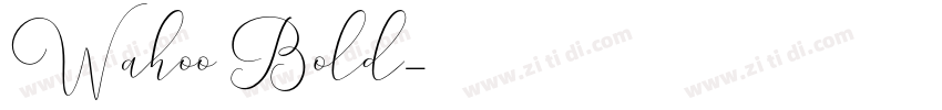 Wahoo Bold字体转换